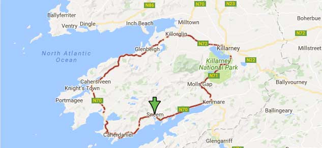 map of the ring of kerry