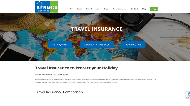 KennCo Travel Insurance Page